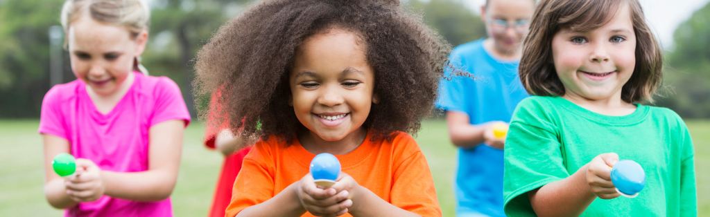 Spring activities for kids, egg and spoon race 