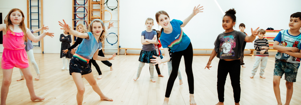 Children dancing at a Premier Education Holiday Camp 1