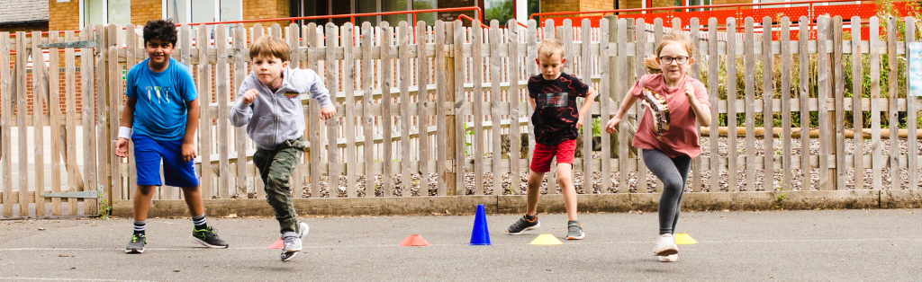 Children doing athletics at a Premier Education Holiday Camp 2