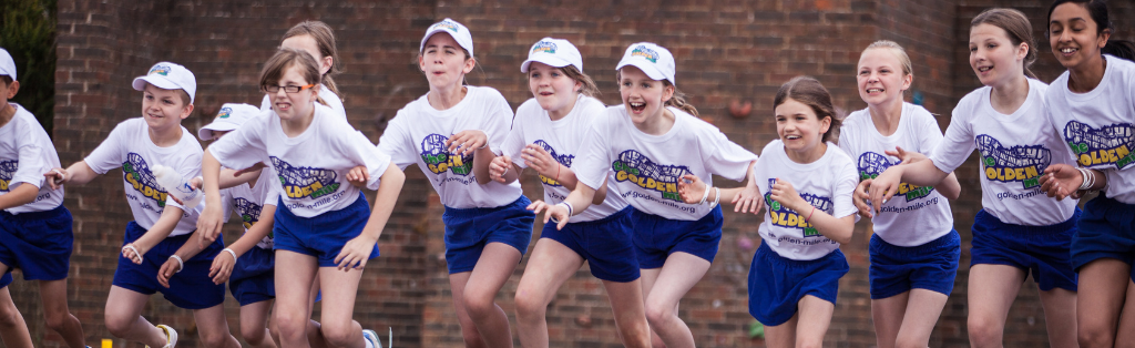 Children starting the Golden Mile