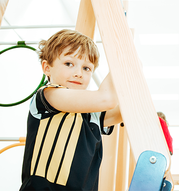 gymnastics boy climbing