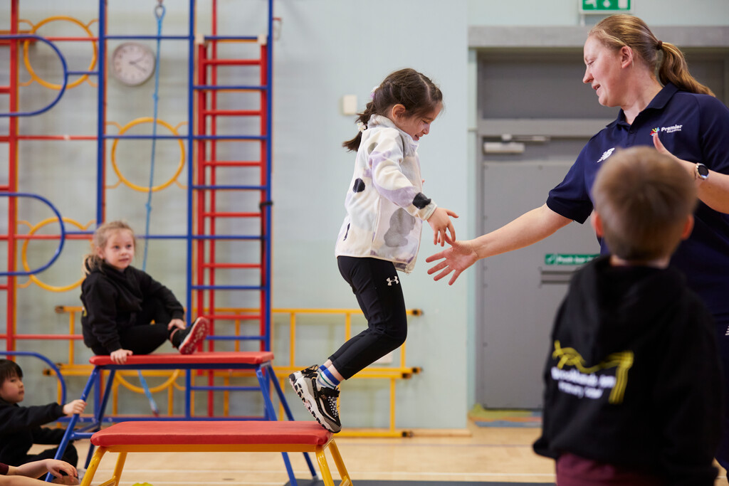 Jumping and learning to land correctly is an important skill.